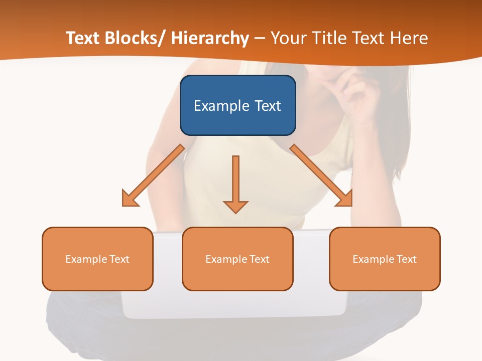 A Woman Sitting On The Floor With A Laptop PowerPoint Template