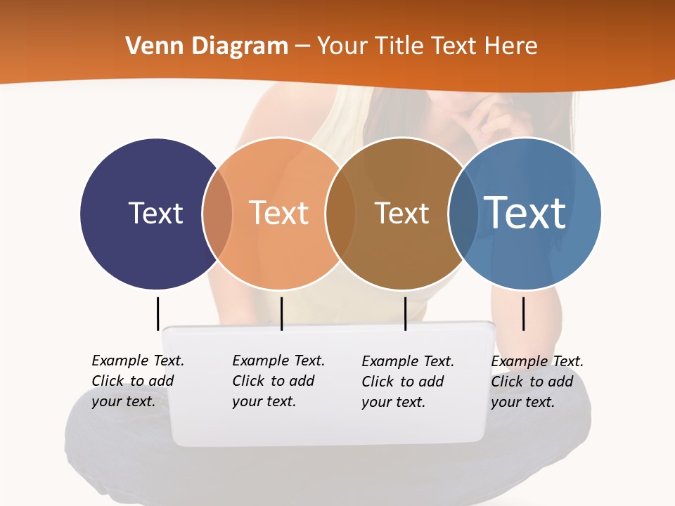 A Woman Sitting On The Floor With A Laptop PowerPoint Template