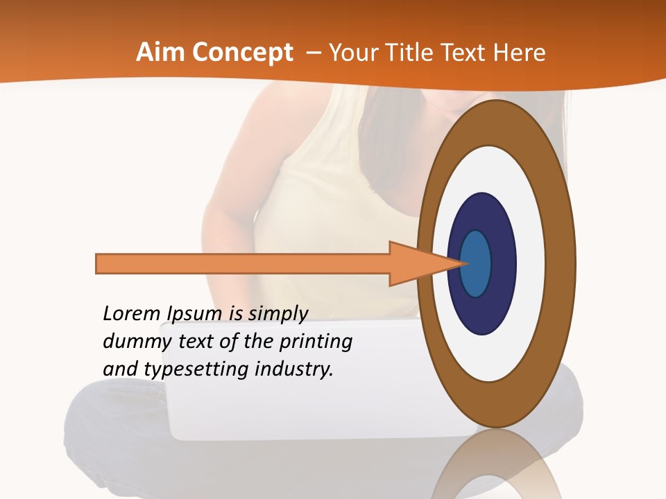 A Woman Sitting On The Floor With A Laptop PowerPoint Template