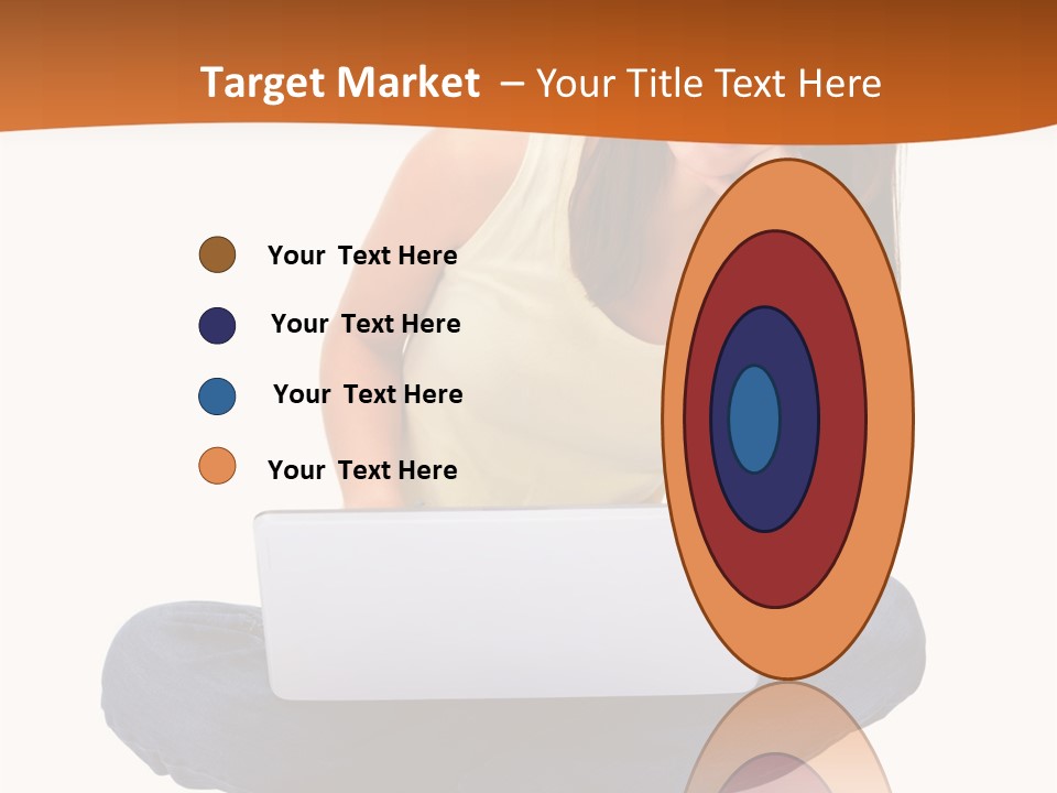 A Woman Sitting On The Floor With A Laptop PowerPoint Template