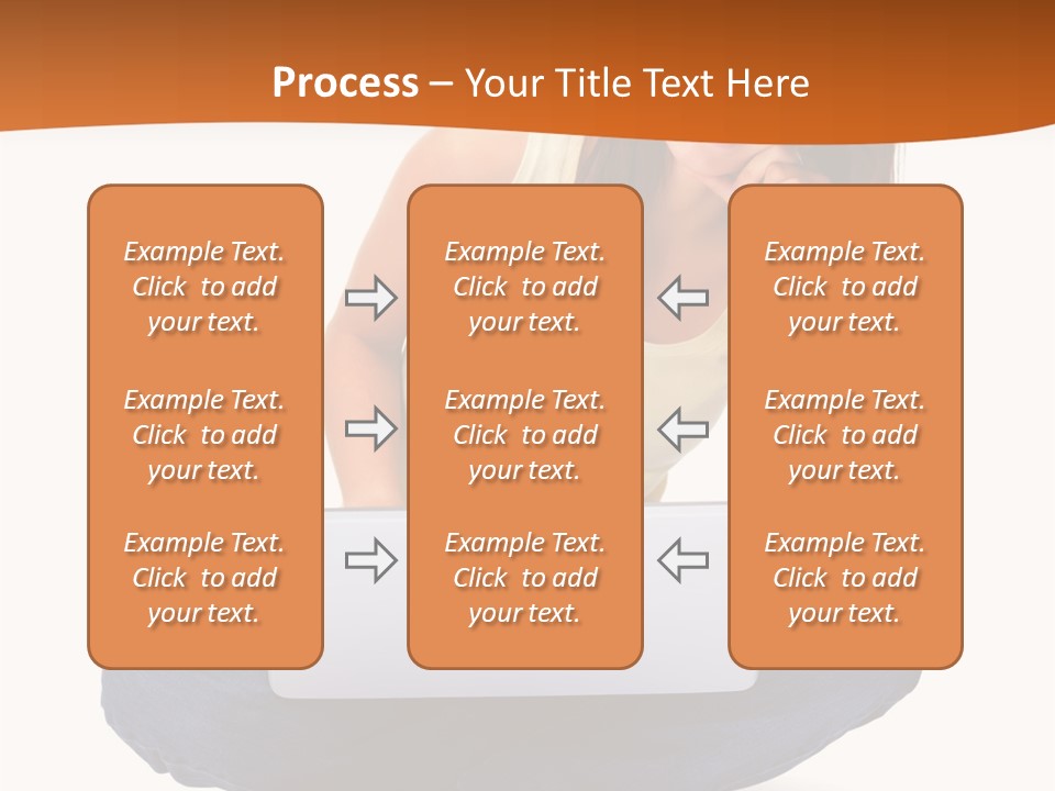A Woman Sitting On The Floor With A Laptop PowerPoint Template