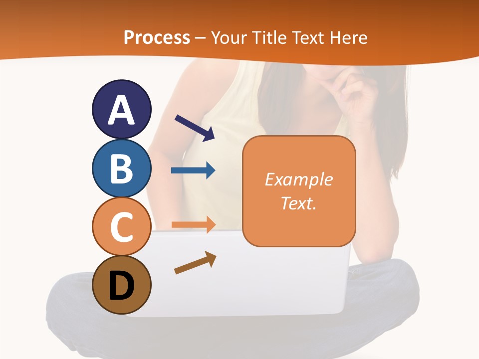 A Woman Sitting On The Floor With A Laptop PowerPoint Template