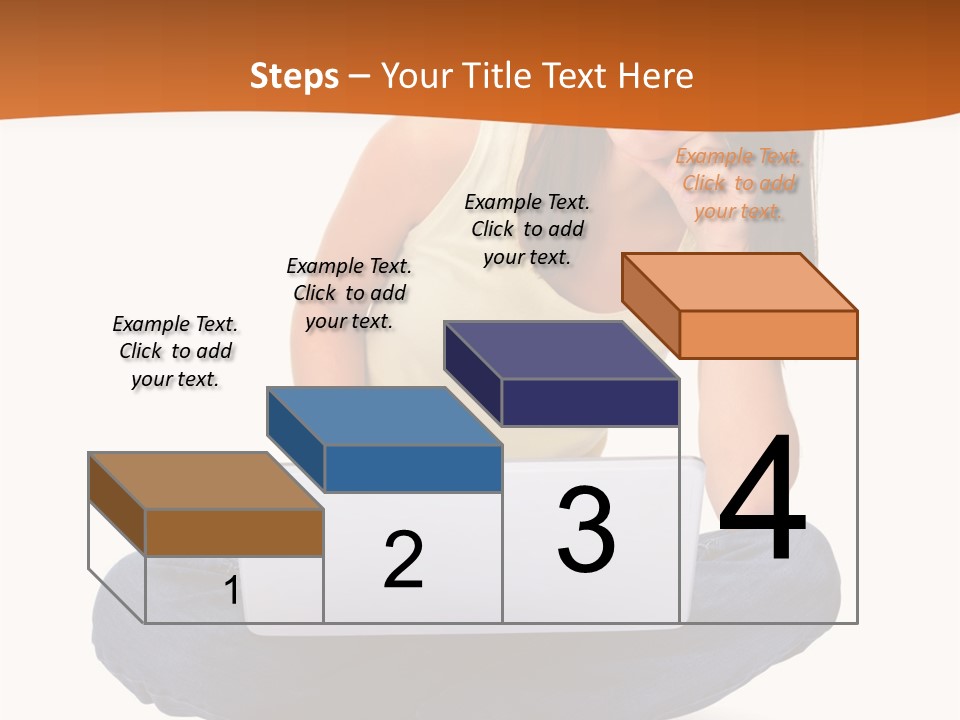 A Woman Sitting On The Floor With A Laptop PowerPoint Template