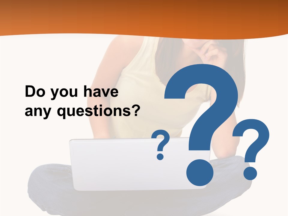 A Woman Sitting On The Floor With A Laptop PowerPoint Template