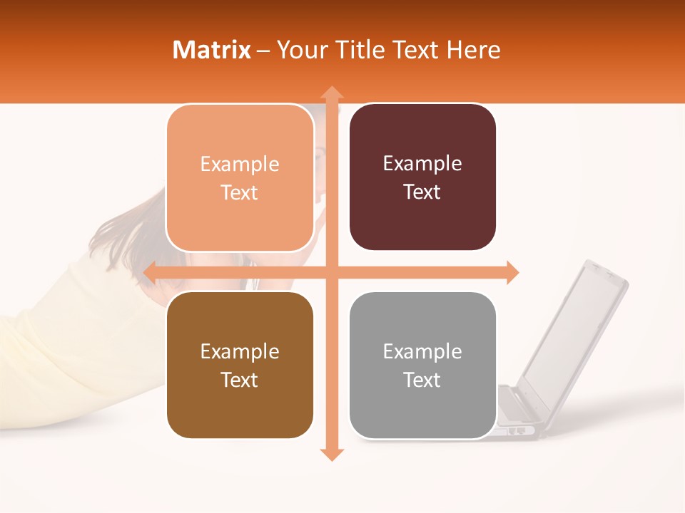 A Woman Laying On The Ground With A Laptop In Front Of Her PowerPoint Template