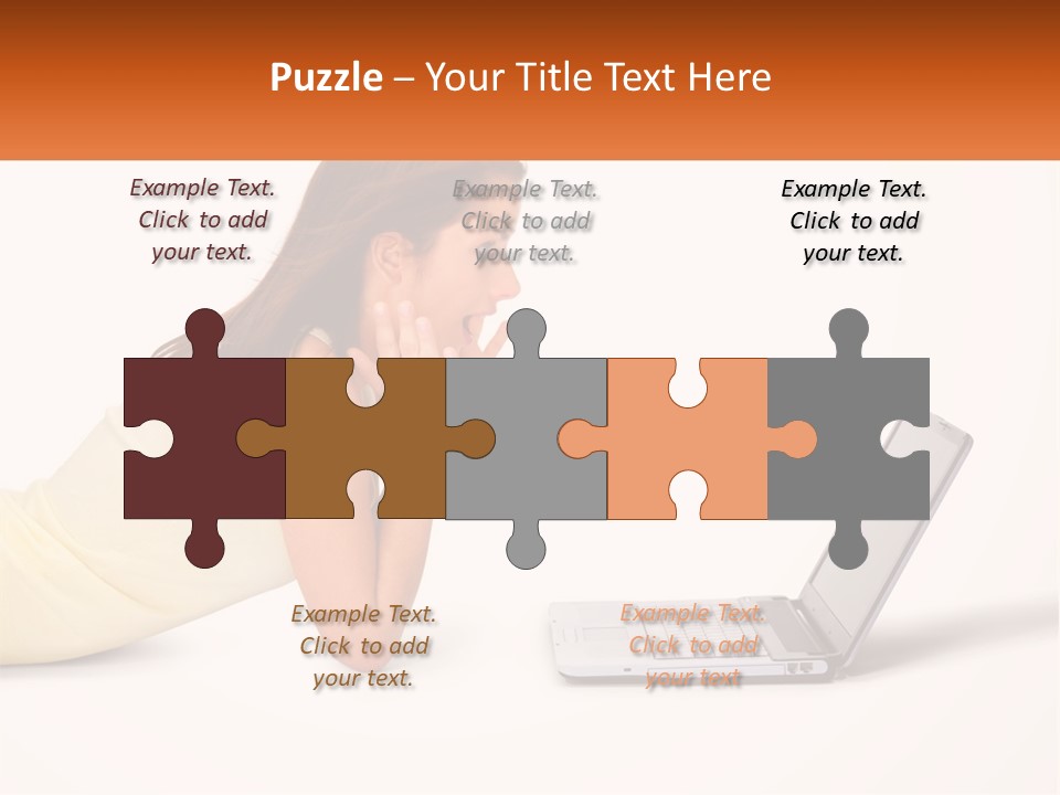 A Woman Laying On The Ground With A Laptop In Front Of Her PowerPoint Template