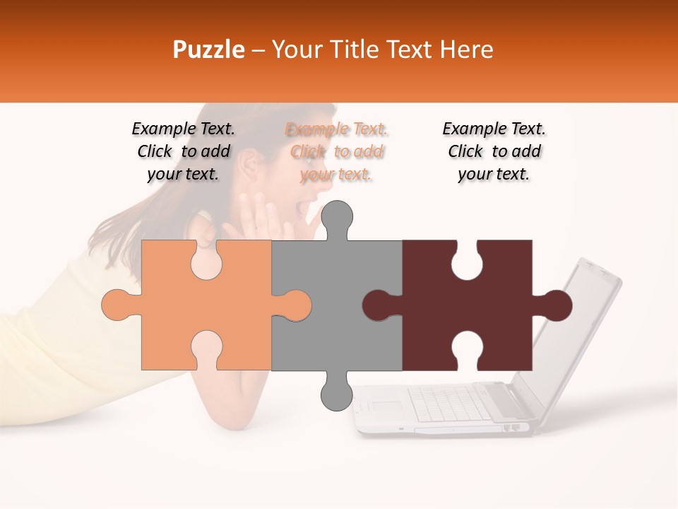 A Woman Laying On The Ground With A Laptop In Front Of Her PowerPoint Template