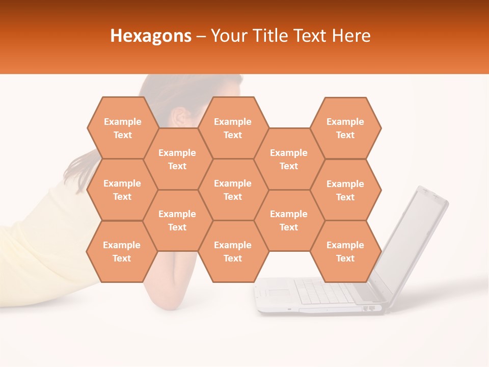 A Woman Laying On The Ground With A Laptop In Front Of Her PowerPoint Template