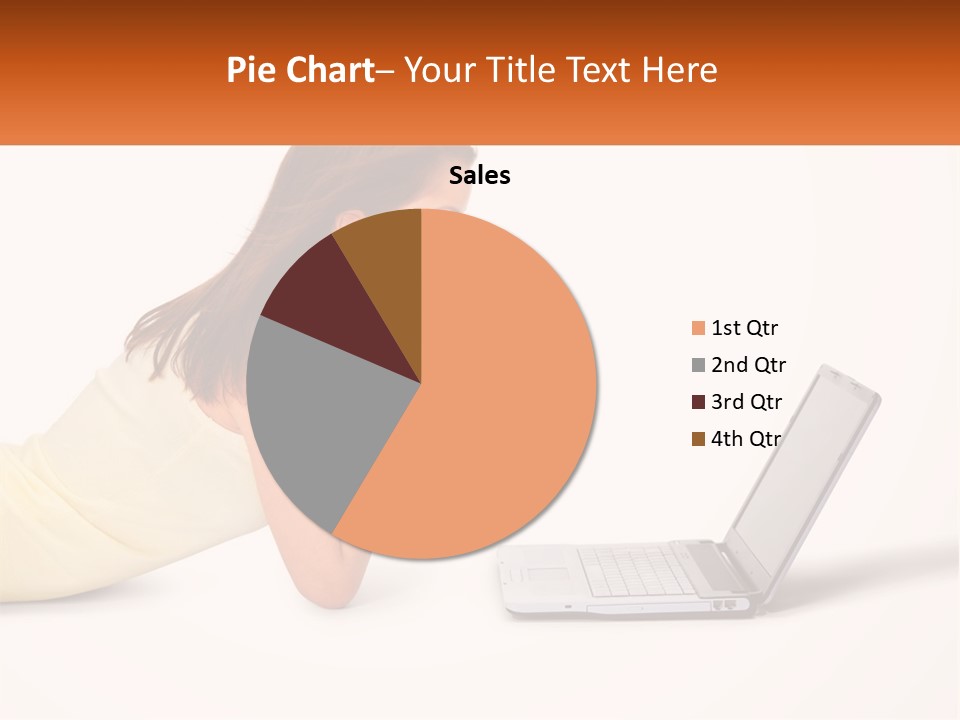 A Woman Laying On The Ground With A Laptop In Front Of Her PowerPoint Template