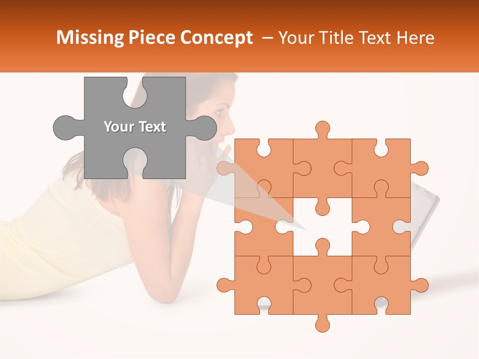 A Woman Laying On The Ground With A Laptop In Front Of Her PowerPoint Template