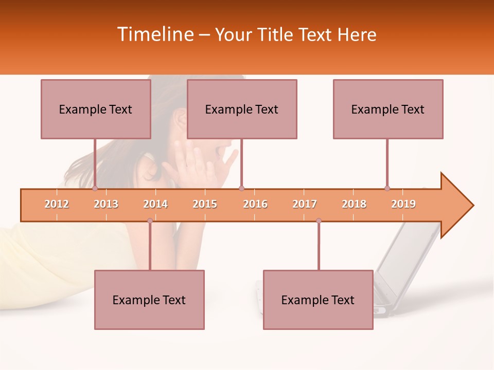 A Woman Laying On The Ground With A Laptop In Front Of Her PowerPoint Template
