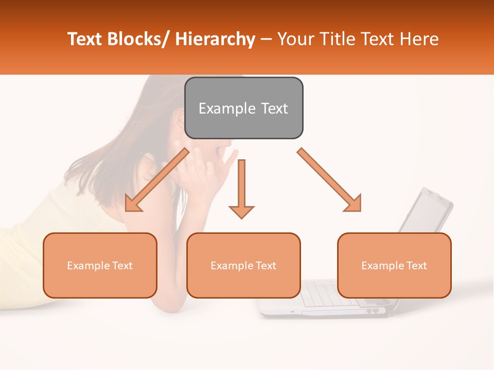 A Woman Laying On The Ground With A Laptop In Front Of Her PowerPoint Template