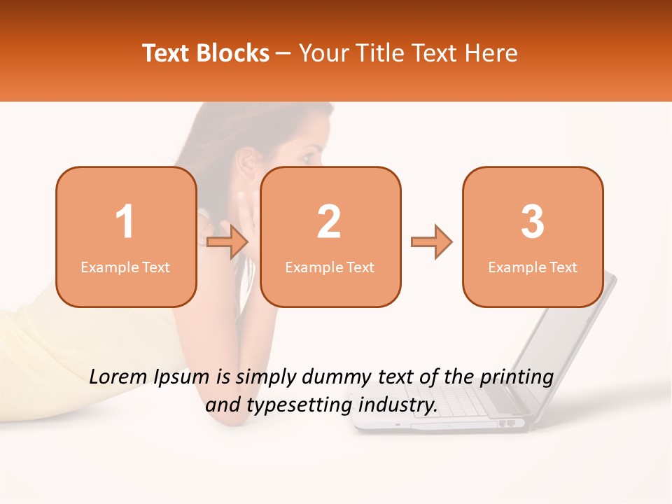 A Woman Laying On The Ground With A Laptop In Front Of Her PowerPoint Template