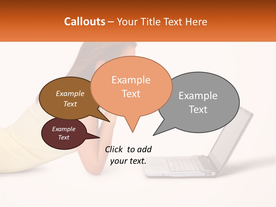 A Woman Laying On The Ground With A Laptop In Front Of Her PowerPoint Template