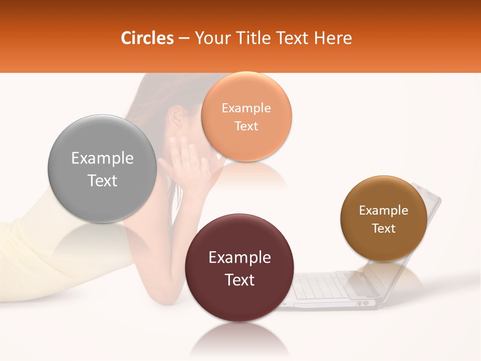 A Woman Laying On The Ground With A Laptop In Front Of Her PowerPoint Template