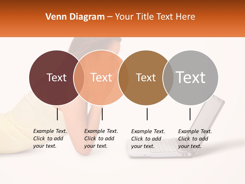 A Woman Laying On The Ground With A Laptop In Front Of Her PowerPoint Template