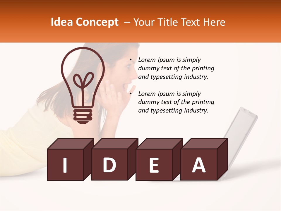 A Woman Laying On The Ground With A Laptop In Front Of Her PowerPoint Template