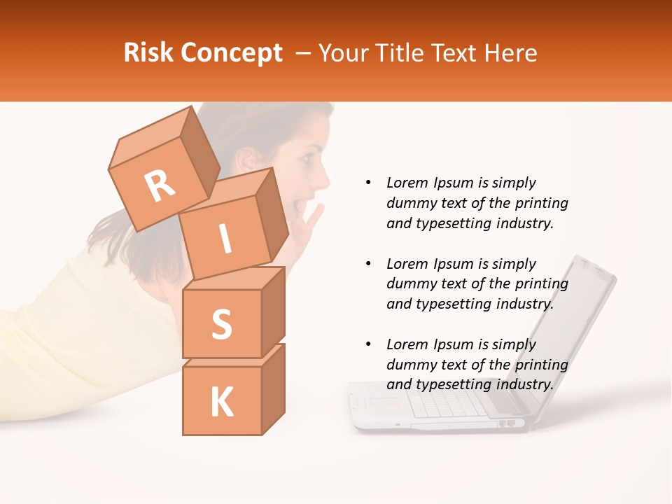 A Woman Laying On The Ground With A Laptop In Front Of Her PowerPoint Template