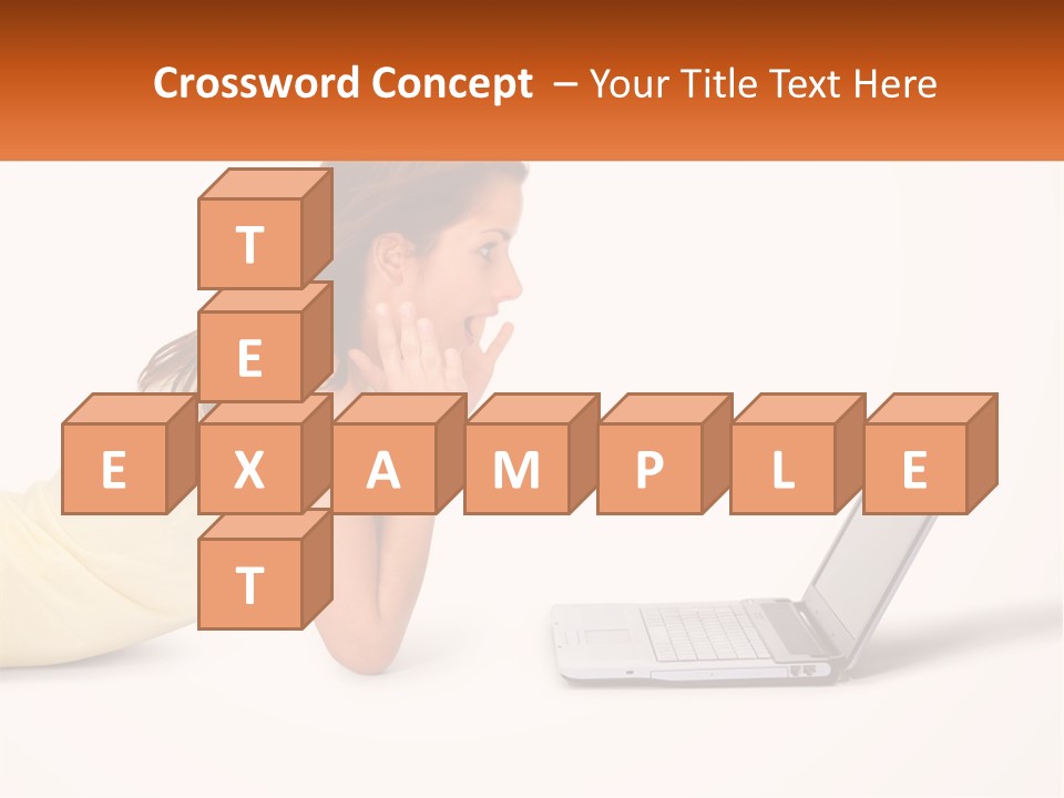 A Woman Laying On The Ground With A Laptop In Front Of Her PowerPoint Template