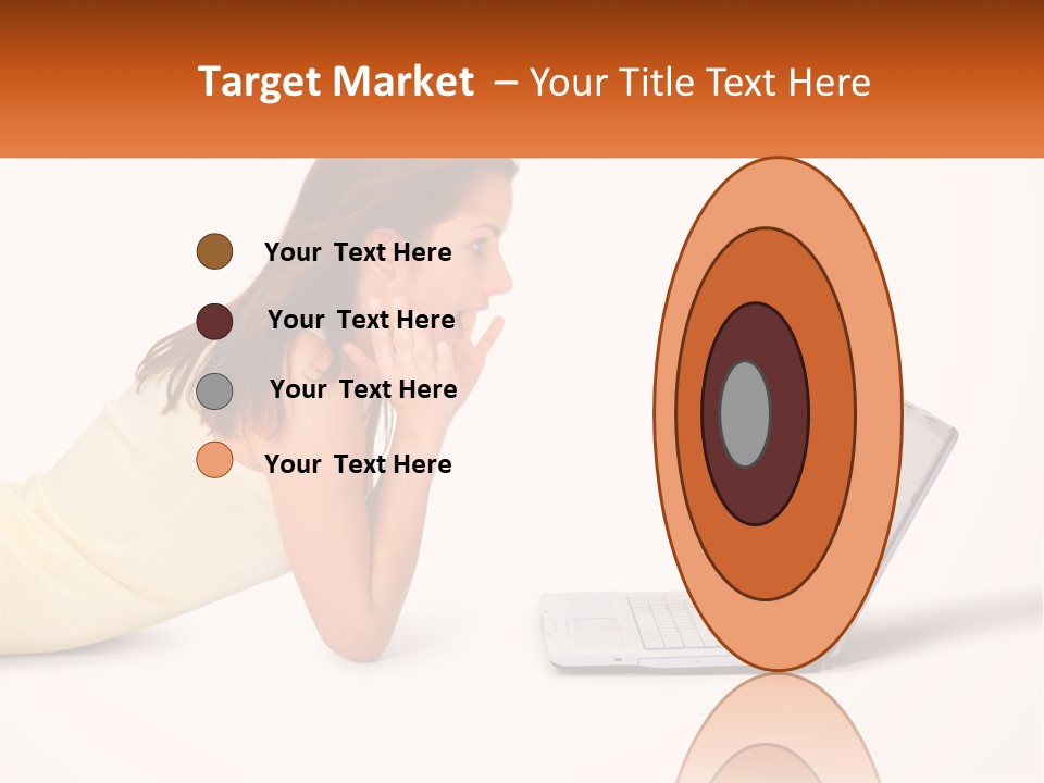 A Woman Laying On The Ground With A Laptop In Front Of Her PowerPoint Template