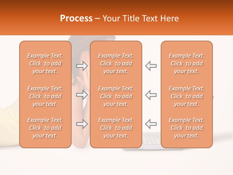 A Woman Laying On The Ground With A Laptop In Front Of Her PowerPoint Template