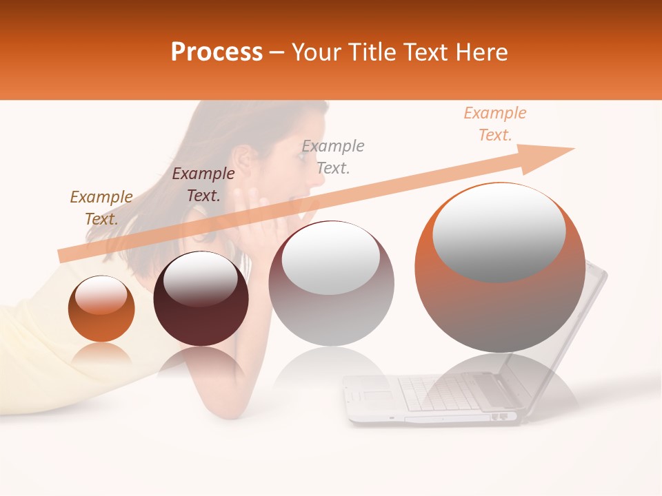 A Woman Laying On The Ground With A Laptop In Front Of Her PowerPoint Template