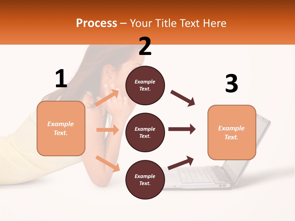 A Woman Laying On The Ground With A Laptop In Front Of Her PowerPoint Template