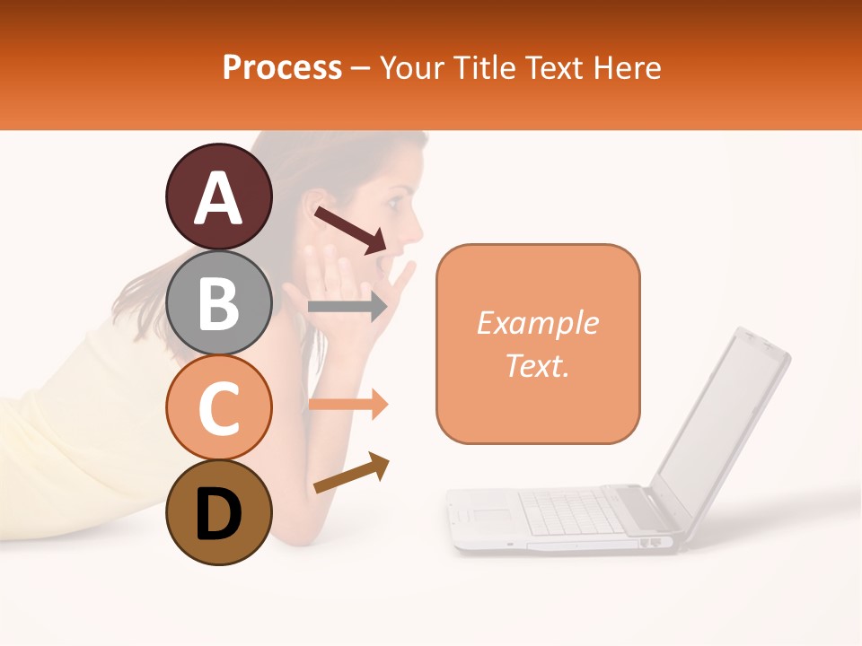 A Woman Laying On The Ground With A Laptop In Front Of Her PowerPoint Template