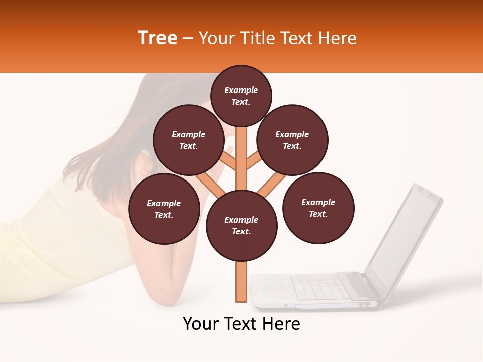 A Woman Laying On The Ground With A Laptop In Front Of Her PowerPoint Template