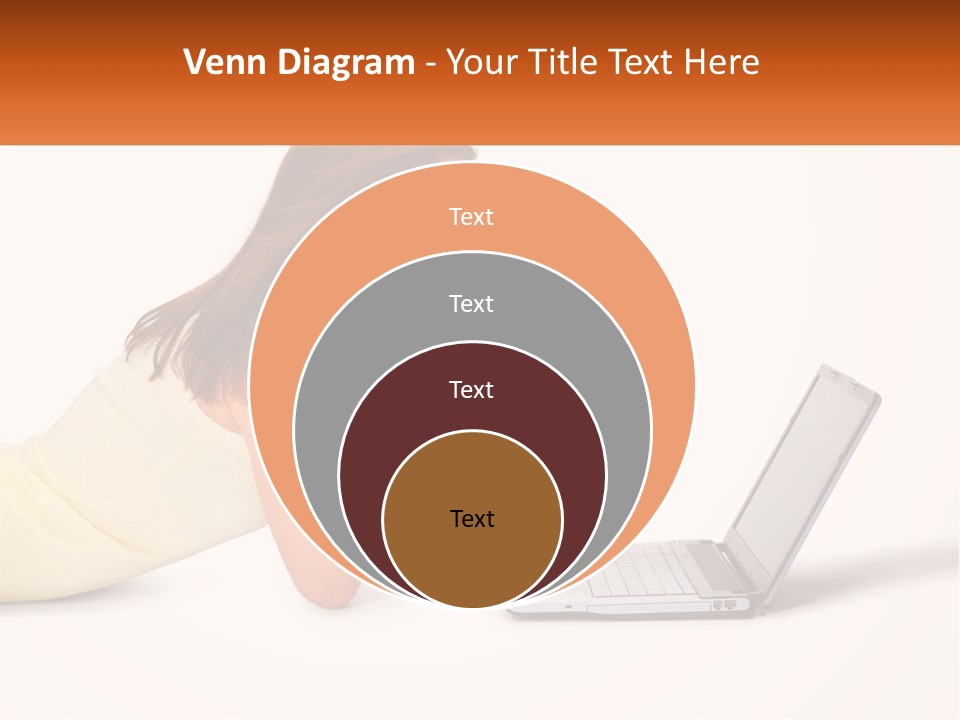 A Woman Laying On The Ground With A Laptop In Front Of Her PowerPoint Template