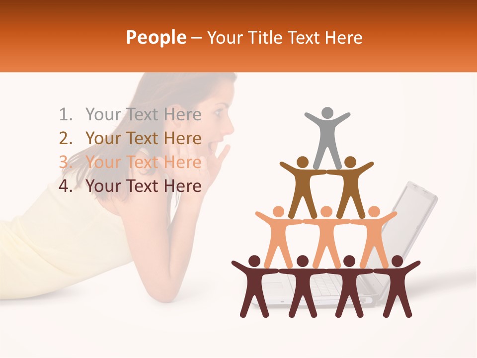 A Woman Laying On The Ground With A Laptop In Front Of Her PowerPoint Template