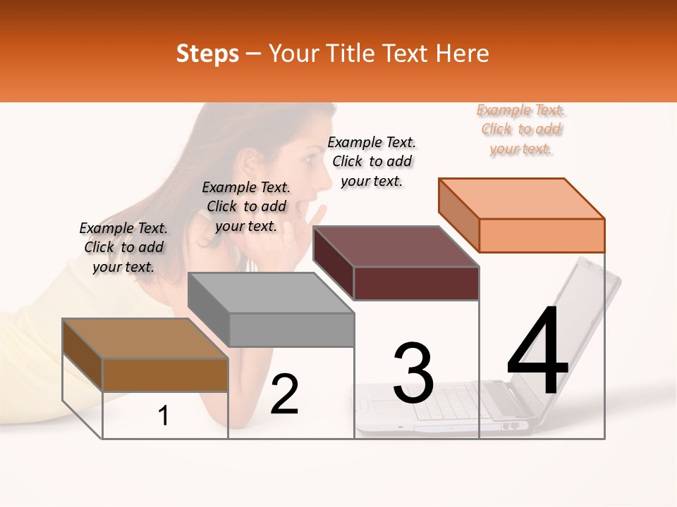 A Woman Laying On The Ground With A Laptop In Front Of Her PowerPoint Template