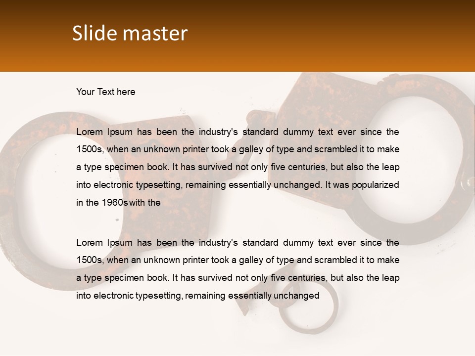 Bracelet Police Isolated PowerPoint Template