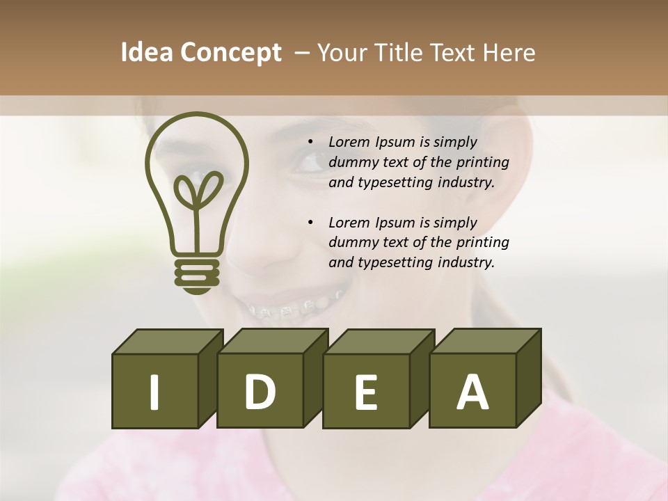 Independence Pink Portrait PowerPoint Template