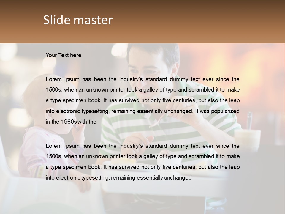 Horizontal Female Young PowerPoint Template