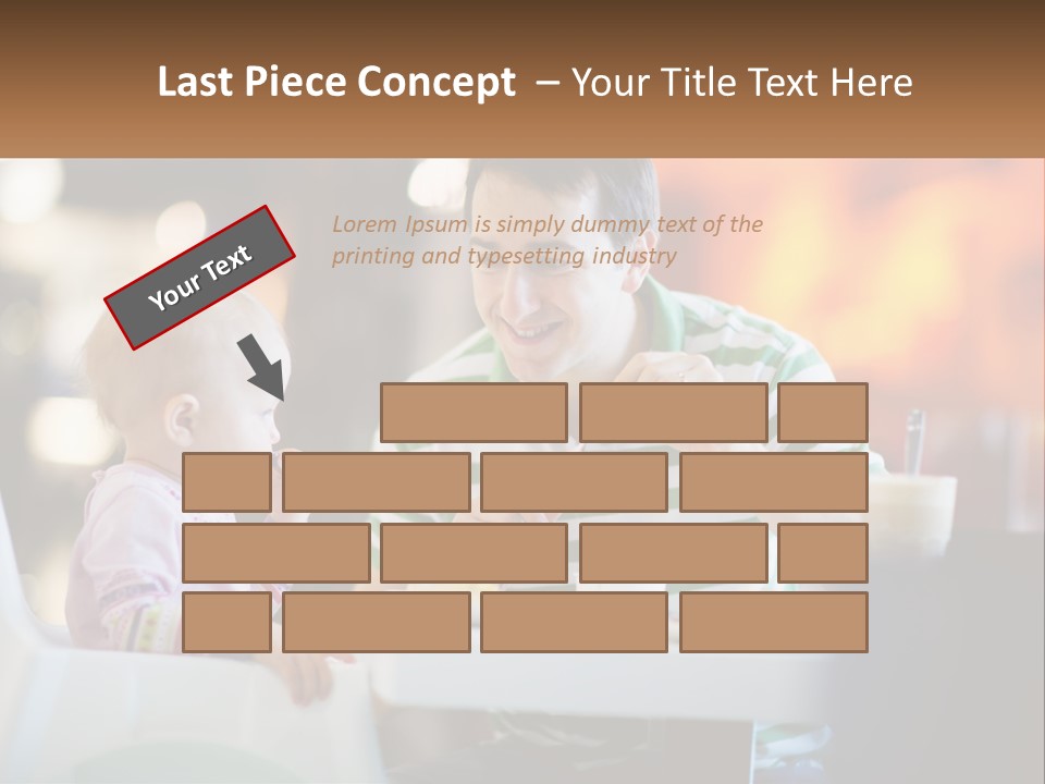 Horizontal Female Young PowerPoint Template