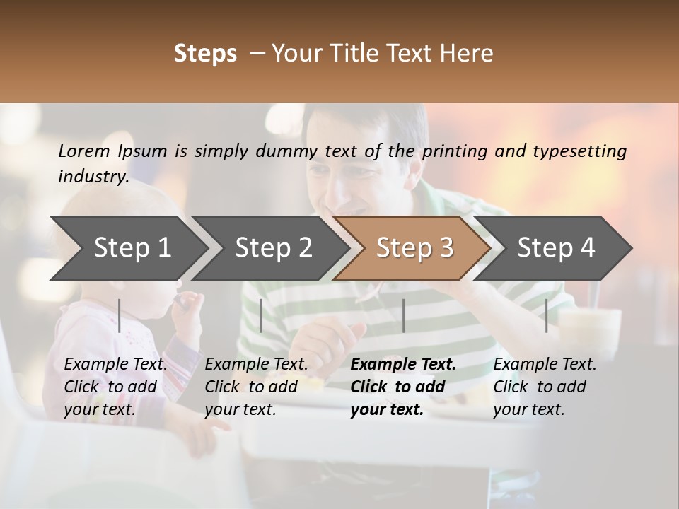 Horizontal Female Young PowerPoint Template
