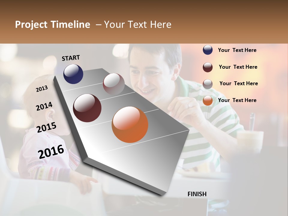 Horizontal Female Young PowerPoint Template
