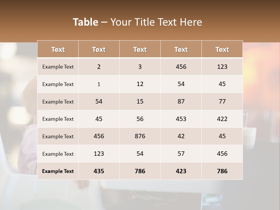 Horizontal Female Young PowerPoint Template