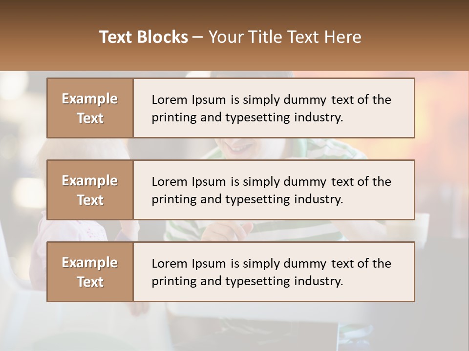 Horizontal Female Young PowerPoint Template