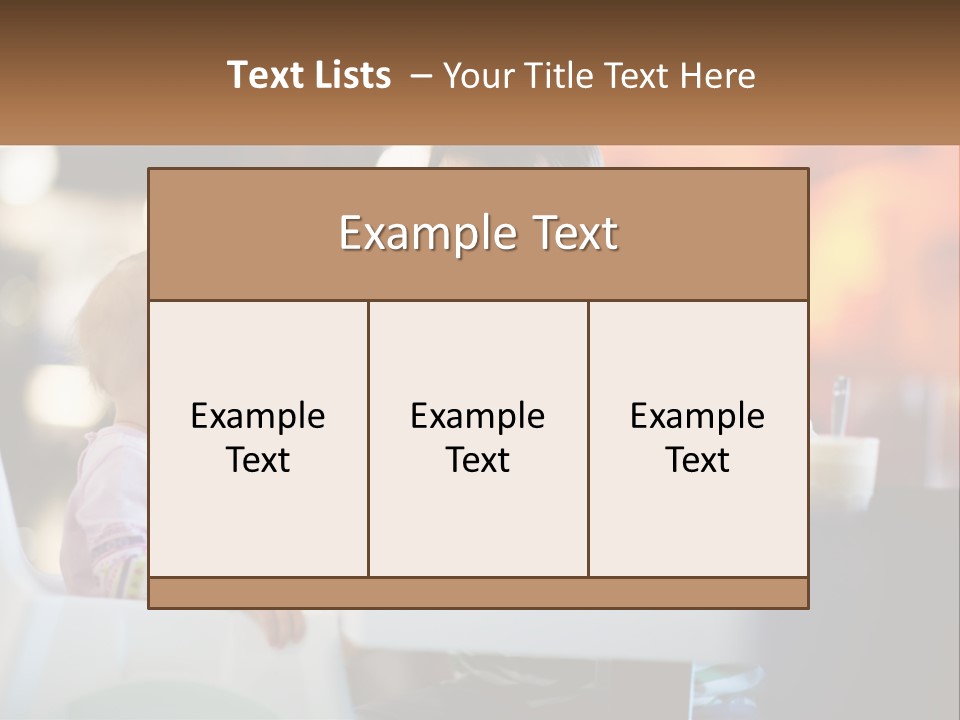 Horizontal Female Young PowerPoint Template