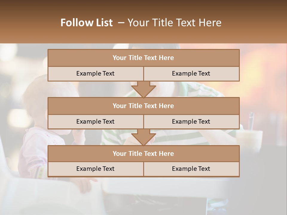 Horizontal Female Young PowerPoint Template