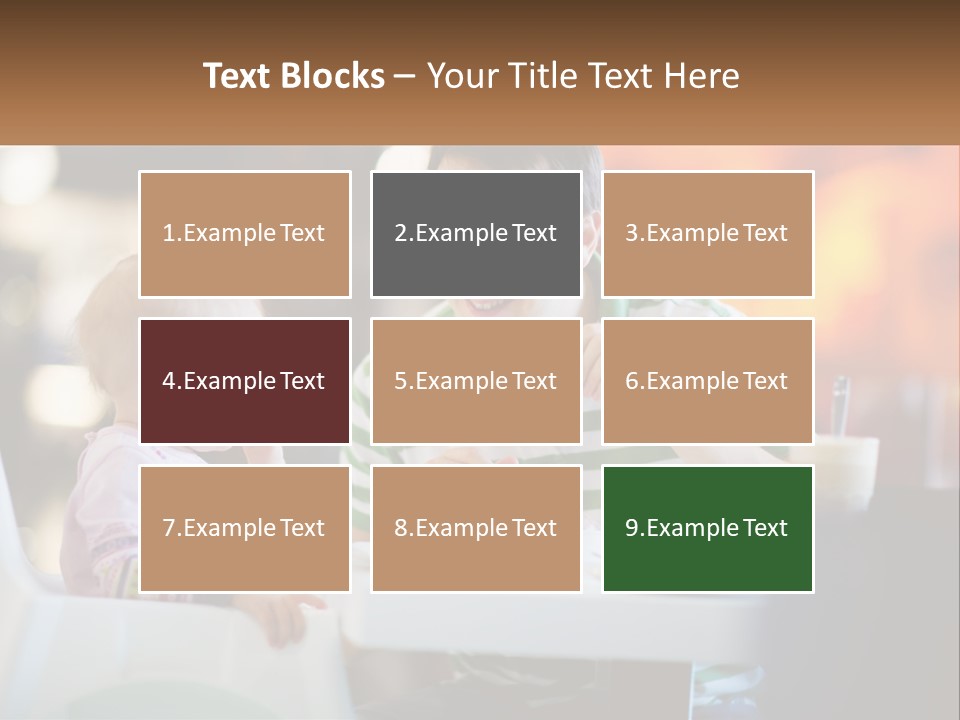 Horizontal Female Young PowerPoint Template