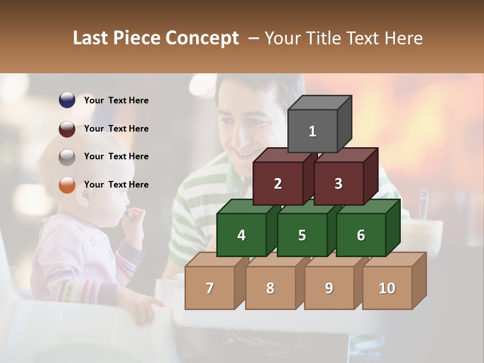 Horizontal Female Young PowerPoint Template