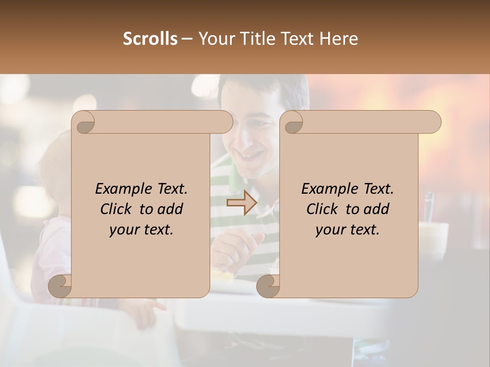 Horizontal Female Young PowerPoint Template