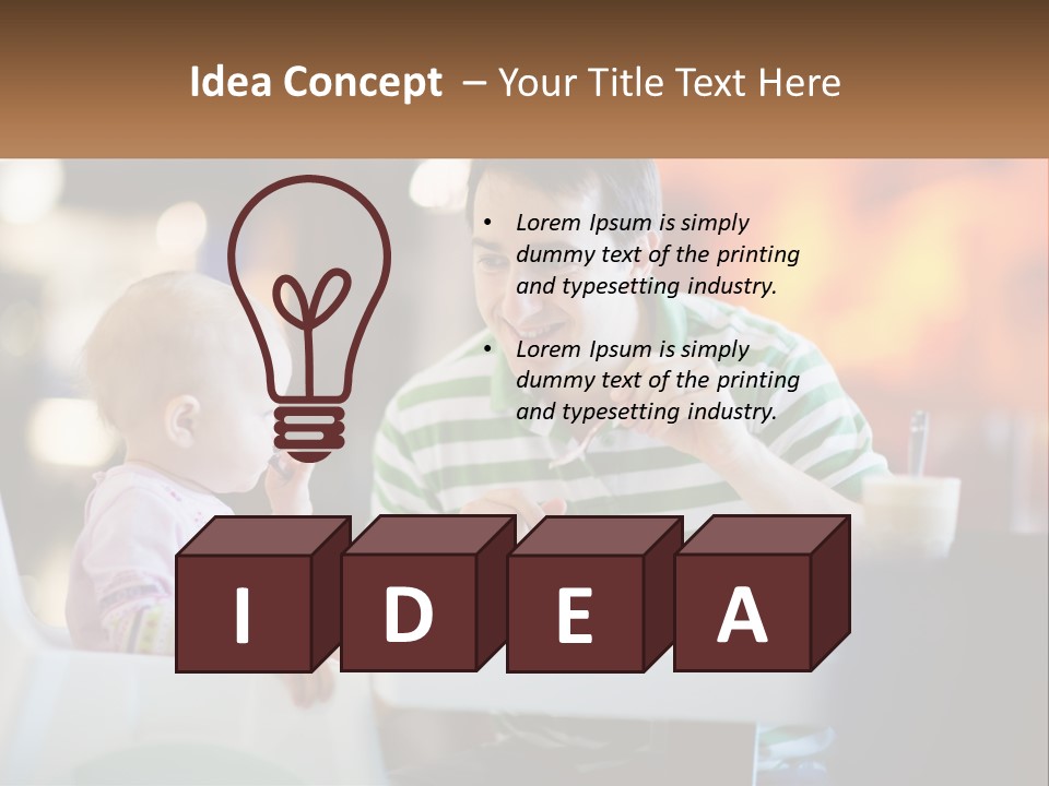 Horizontal Female Young PowerPoint Template