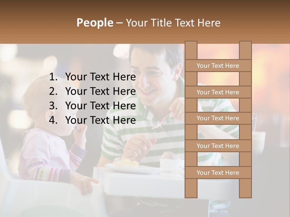 Horizontal Female Young PowerPoint Template