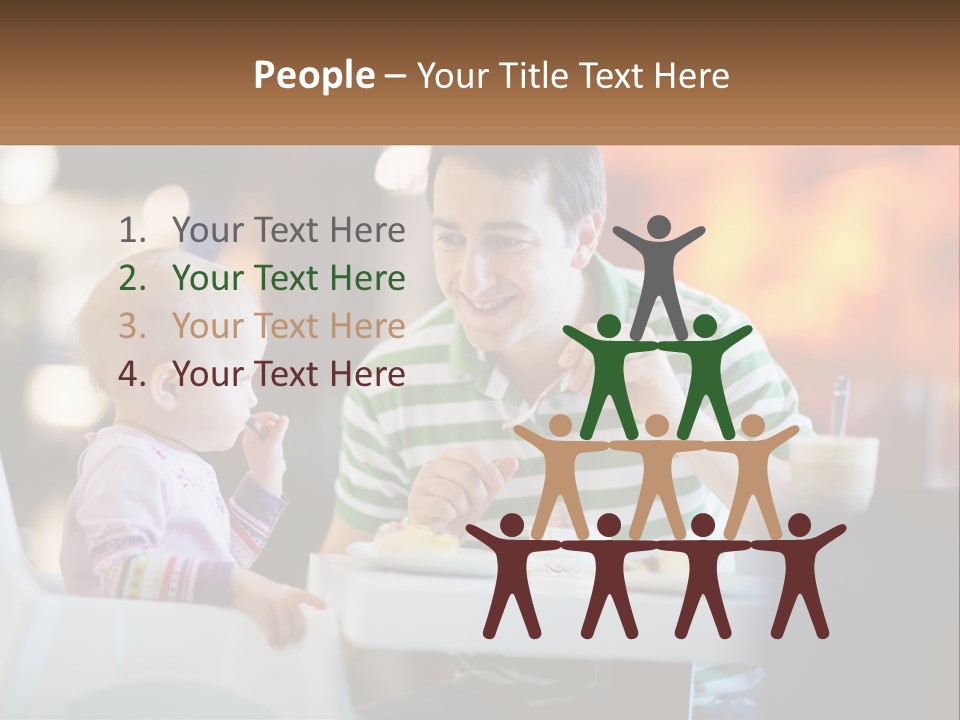 Horizontal Female Young PowerPoint Template