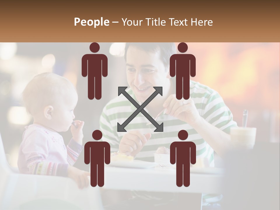 Horizontal Female Young PowerPoint Template