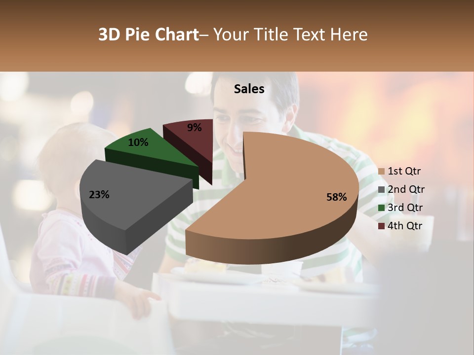 Horizontal Female Young PowerPoint Template